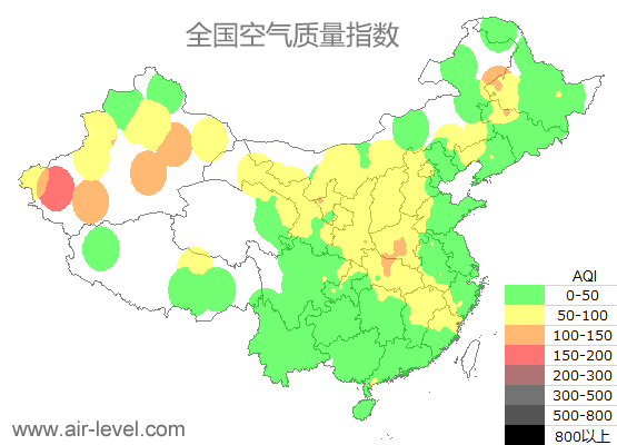 空气质量实时地图 2025-11-03 12:00
