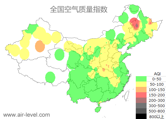空气质量实时地图 2025-11-03 17:00