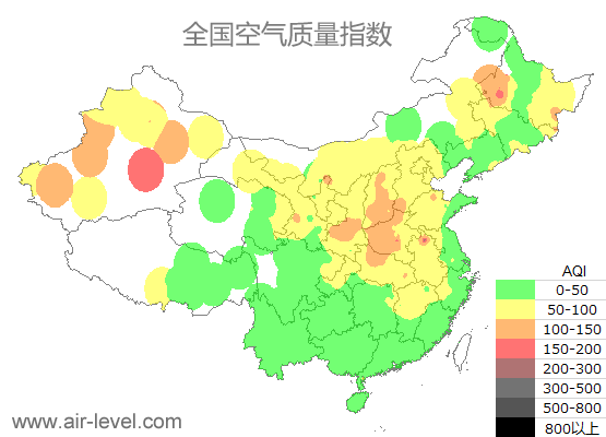 空气质量实时地图 2025-11-03 22:00