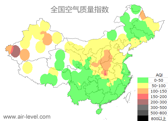 空气质量实时地图 2025-11-04 11:00
