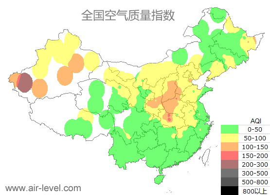 空气质量实时地图 2025-11-04 12:00