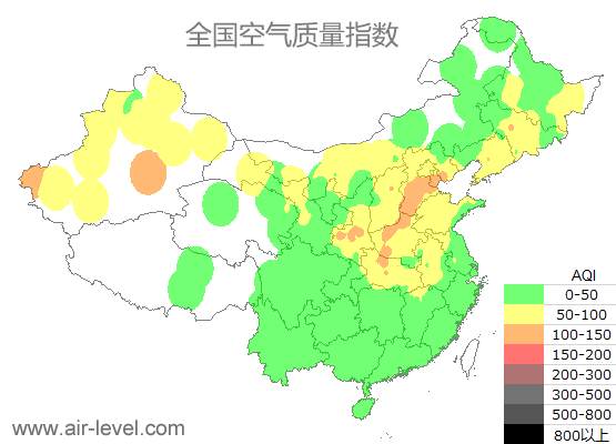 空气质量实时地图 2025-11-04 16:00