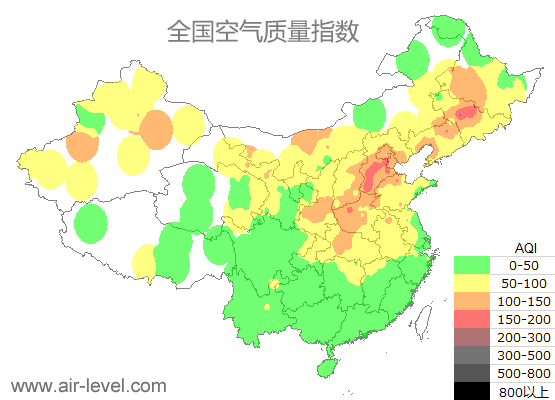 空气质量实时地图 2025-11-04 21:00