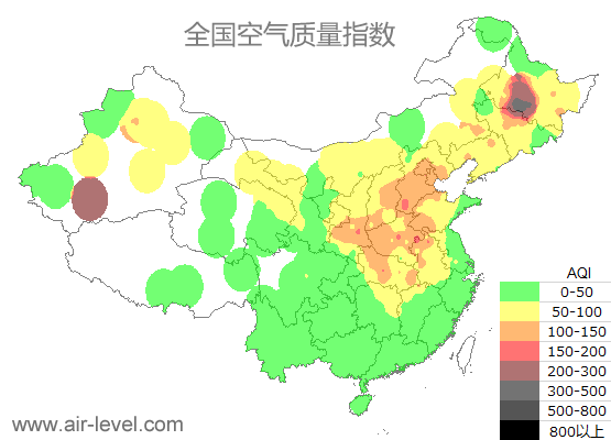 空气质量实时地图 2025-11-05 06:00