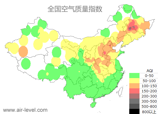 空气质量实时地图 2025-11-05 09:00