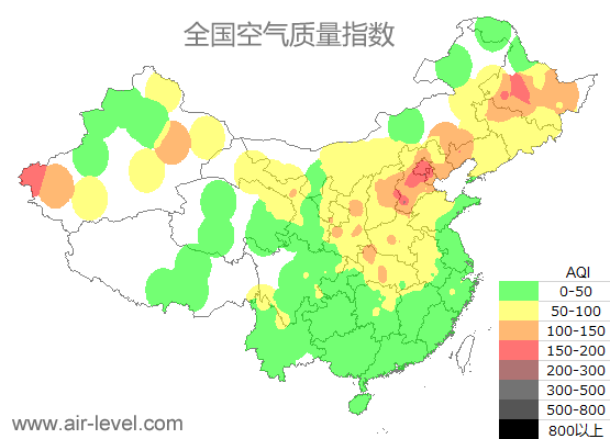 空气质量实时地图 2025-11-05 12:00
