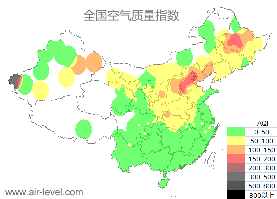 空气质量实时地图 2025-11-05 14:00