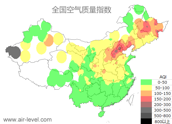 空气质量实时地图 2025-11-05 19:00