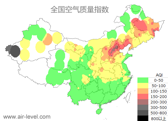 空气质量实时地图 2025-11-05 20:00