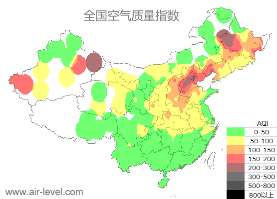 空气质量实时地图 2025-11-05 22:00