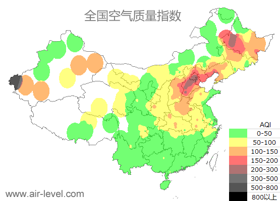 空气质量实时地图 2025-11-05 23:00