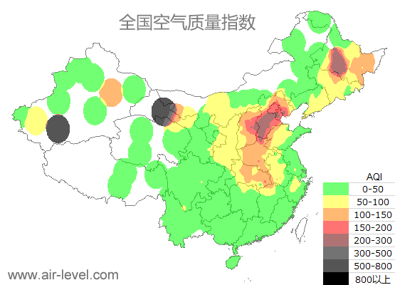 空气质量实时地图 2025-11-06 06:00