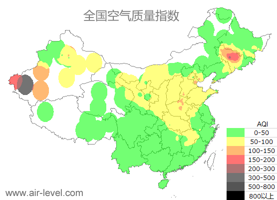 空气质量实时地图 2025-11-11 07:00
