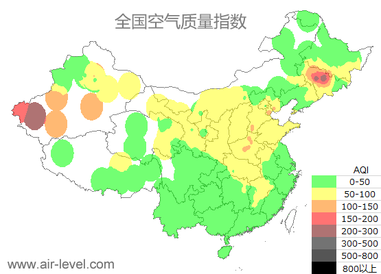 空气质量实时地图 2025-11-11 08:00