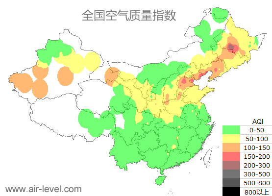 空气质量实时地图 2025-11-12 17:00