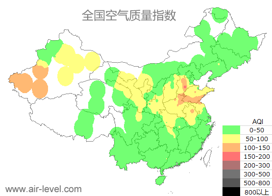 空气质量实时地图 2025-11-13 06:00