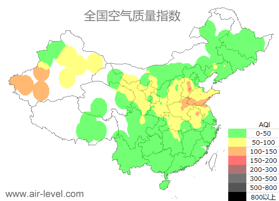 空气质量实时地图 2025-11-13 07:00