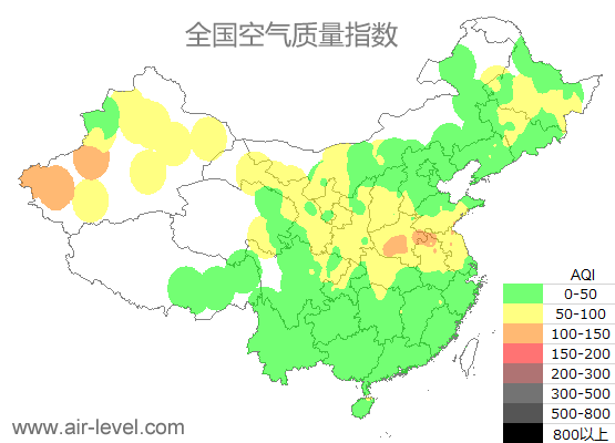 空气质量实时地图 2025-11-13 17:00