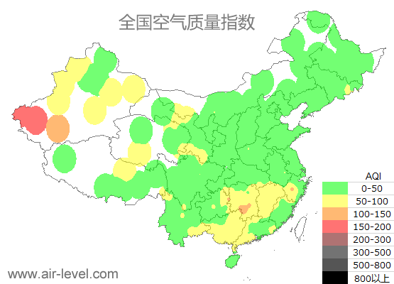 空气质量实时地图 2025-11-17 11:00