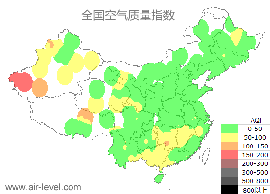 空气质量实时地图 2025-11-17 12:00