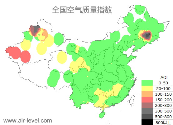空气质量实时地图 2025-11-17 17:00