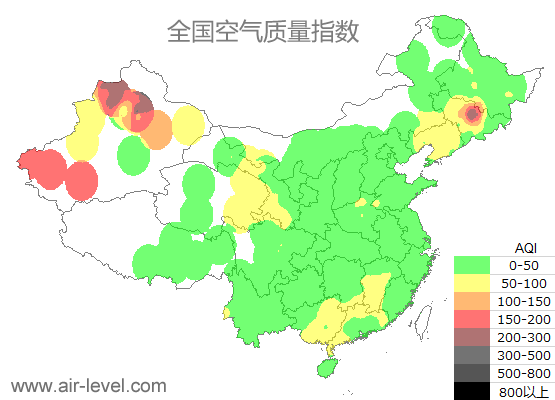 空气质量实时地图 2025-11-17 20:00