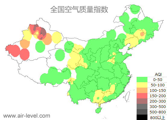 空气质量实时地图 2025-11-17 21:00