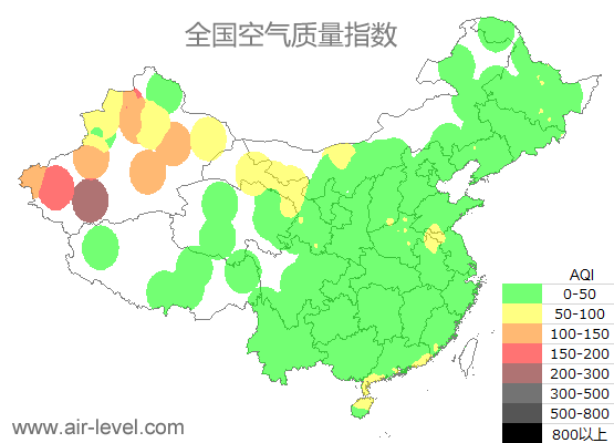 空气质量实时地图 2025-11-18 13:00