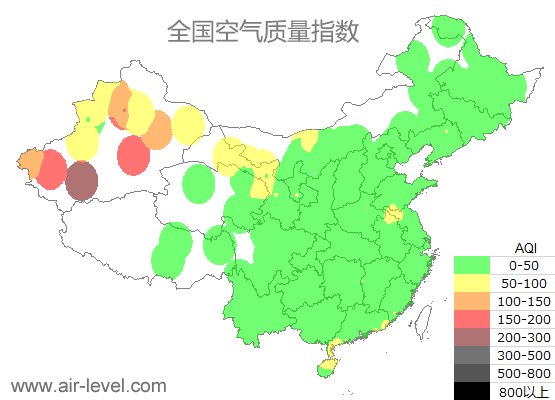 空气质量实时地图 2025-11-18 14:00