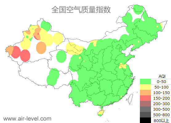 空气质量实时地图 2025-11-18 16:00