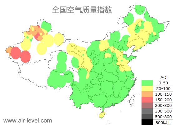 空气质量实时地图 2025-11-18 19:00