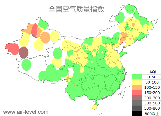 空气质量实时地图 2025-11-18 21:00