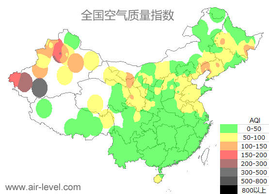 空气质量实时地图 2025-11-18 22:00