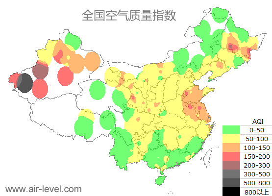 空气质量实时地图 2025-11-22 00:00