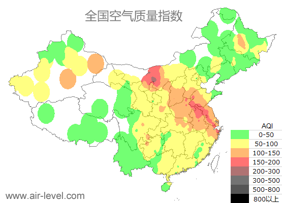 空气质量实时地图 2025-11-28 06:00