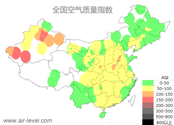 空气质量实时地图 2025-12-05 15:00