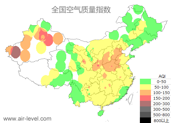 空气质量实时地图 2025-12-06 00:00