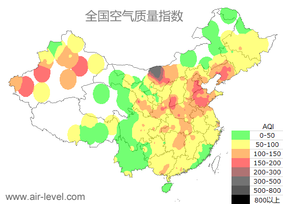 空气质量实时地图 2025-12-06 23:00