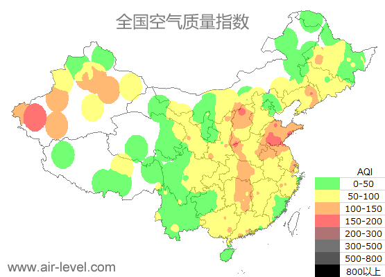 空气质量实时地图 2025-12-07 12:00