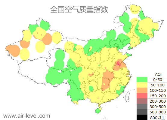 空气质量实时地图 2025-12-07 19:00