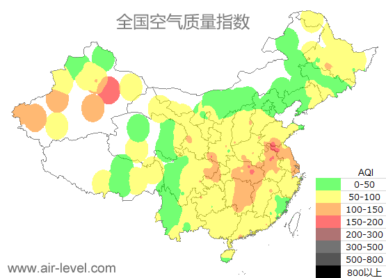空气质量实时地图 2025-12-07 21:00