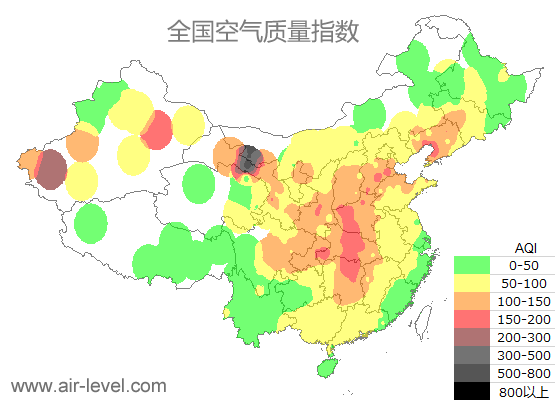 空气质量实时地图 2025-12-10 00:00