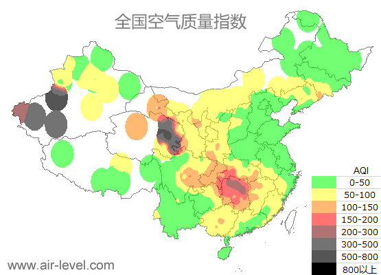 空气质量实时地图 2025-12-12 13:00