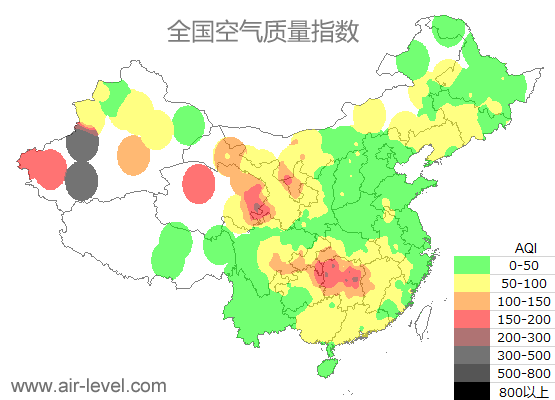空气质量实时地图 2025-12-12 17:00
