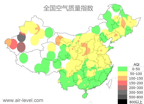 空气质量实时地图 2025-12-14 13:00