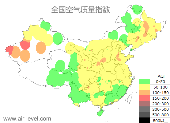 空气质量实时地图 2025-12-14 19:00