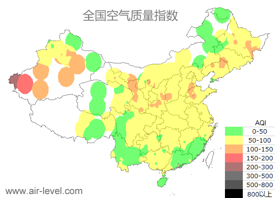 空气质量实时地图 2025-12-14 21:00
