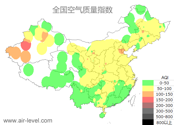 空气质量实时地图 2025-12-15 07:00