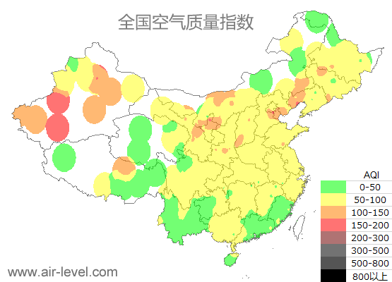空气质量实时地图 2025-12-15 10:00