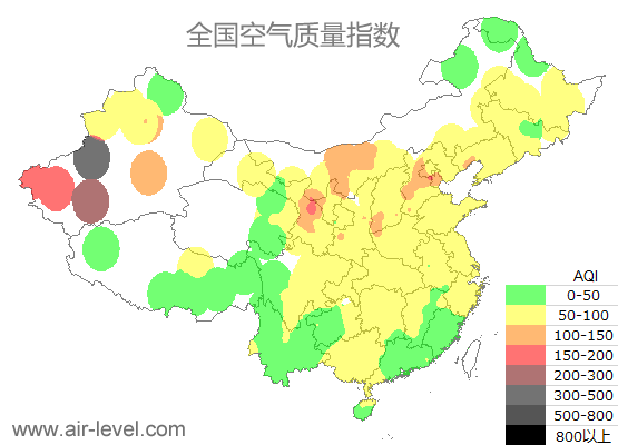 空气质量实时地图 2025-12-15 12:00